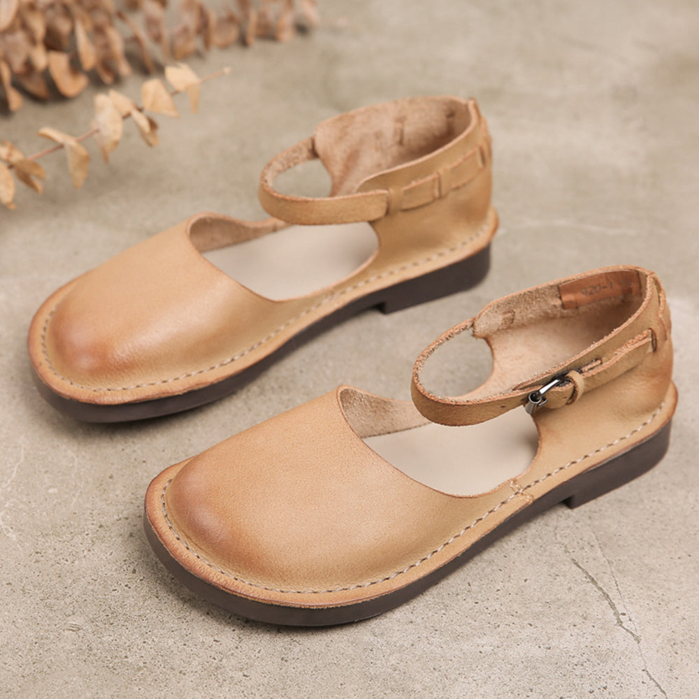 Summer Soft Leather Casual Flat Shoes Newgew Shoes