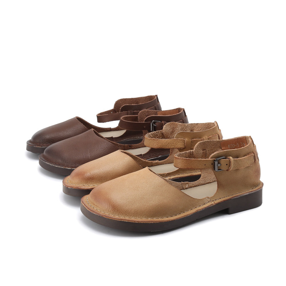 Summer Soft Leather Casual Flat Shoes Newgew Shoes