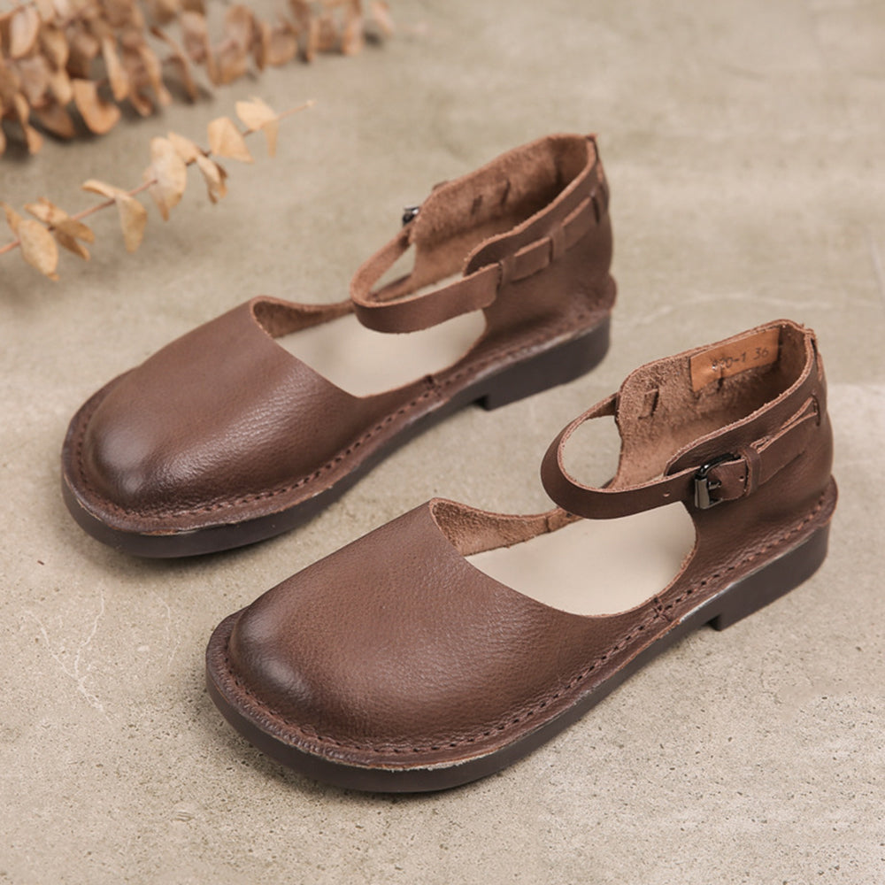 Summer Soft Leather Casual Flat Shoes Newgew Shoes