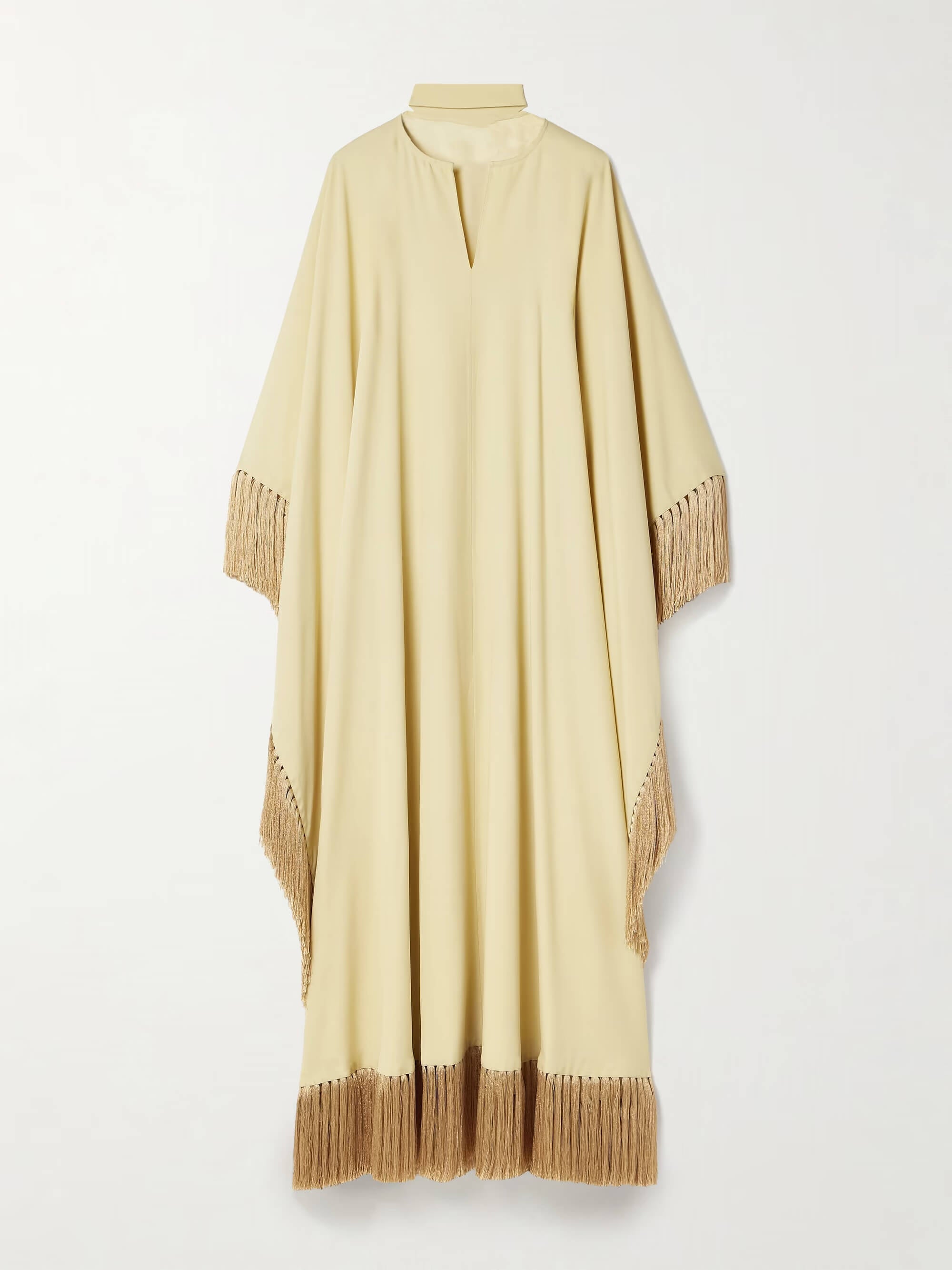 Mrs Ross Fringed Crepe Kaftan Newgew Dresses