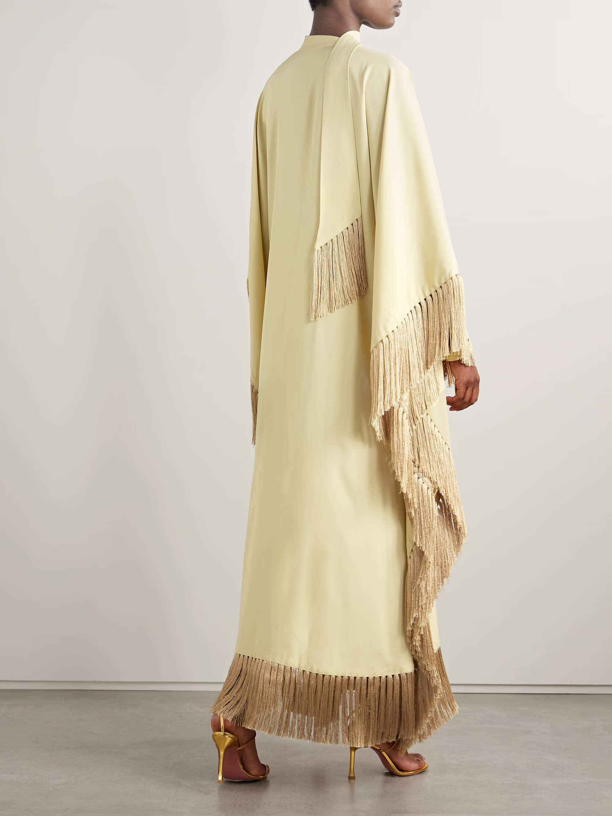 Mrs Ross Fringed Crepe Kaftan Newgew Dresses