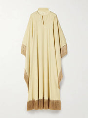 Mrs Ross Fringed Crepe Kaftan Newgew Dresses