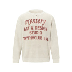 TRYTHM Waffle Knit Slogan Henley Sweater Newgew