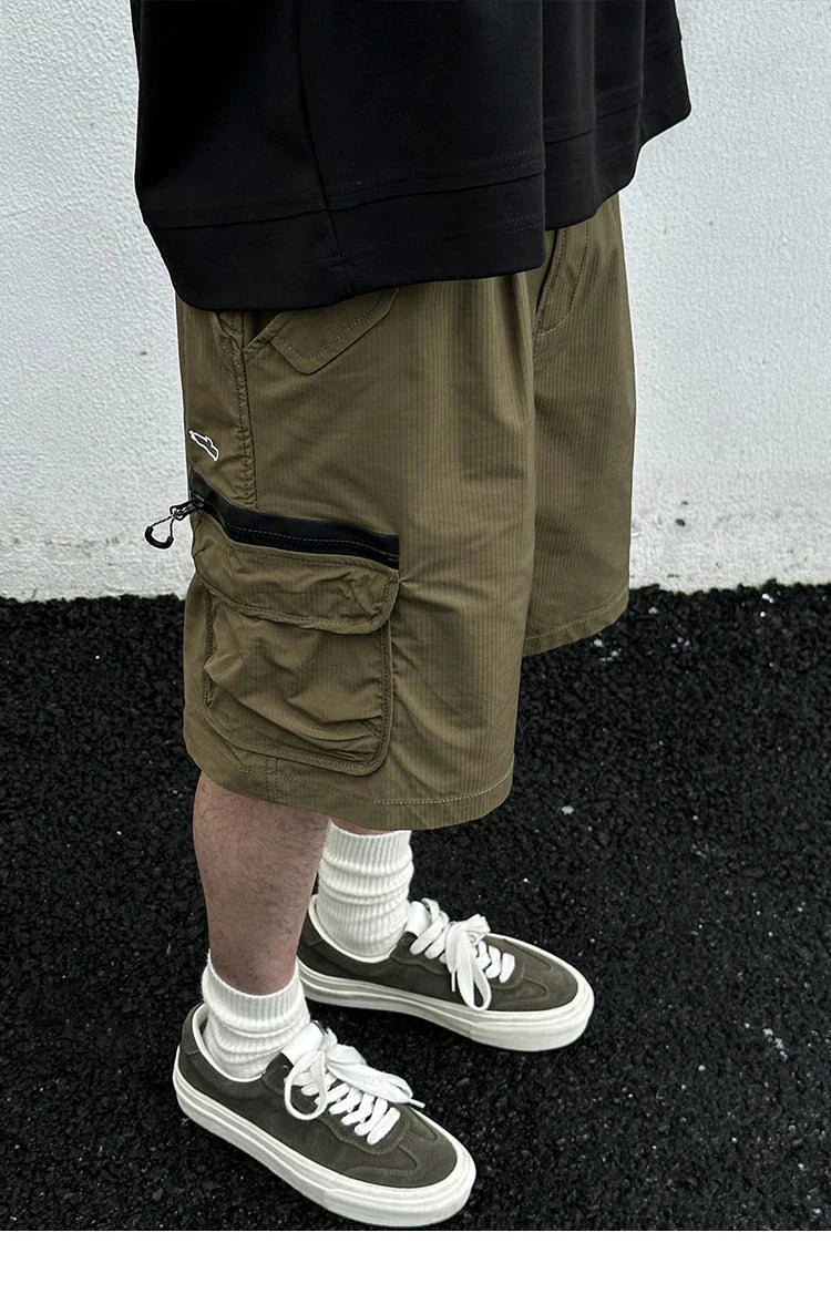 Textured Utility Cargo Shorts Newgew