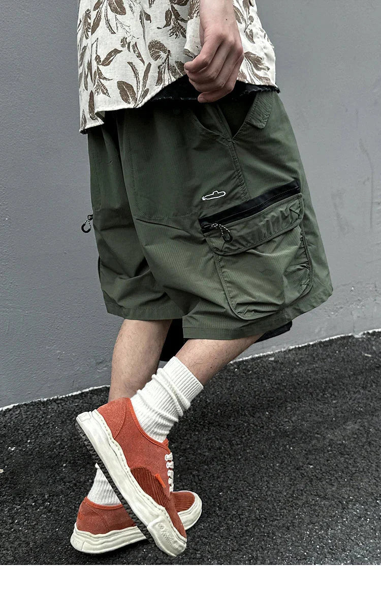 Textured Utility Cargo Shorts Newgew