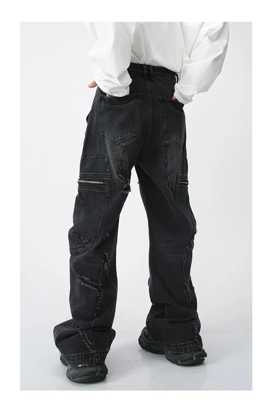 Torn Loose Fit Cargo Jeans Newgew