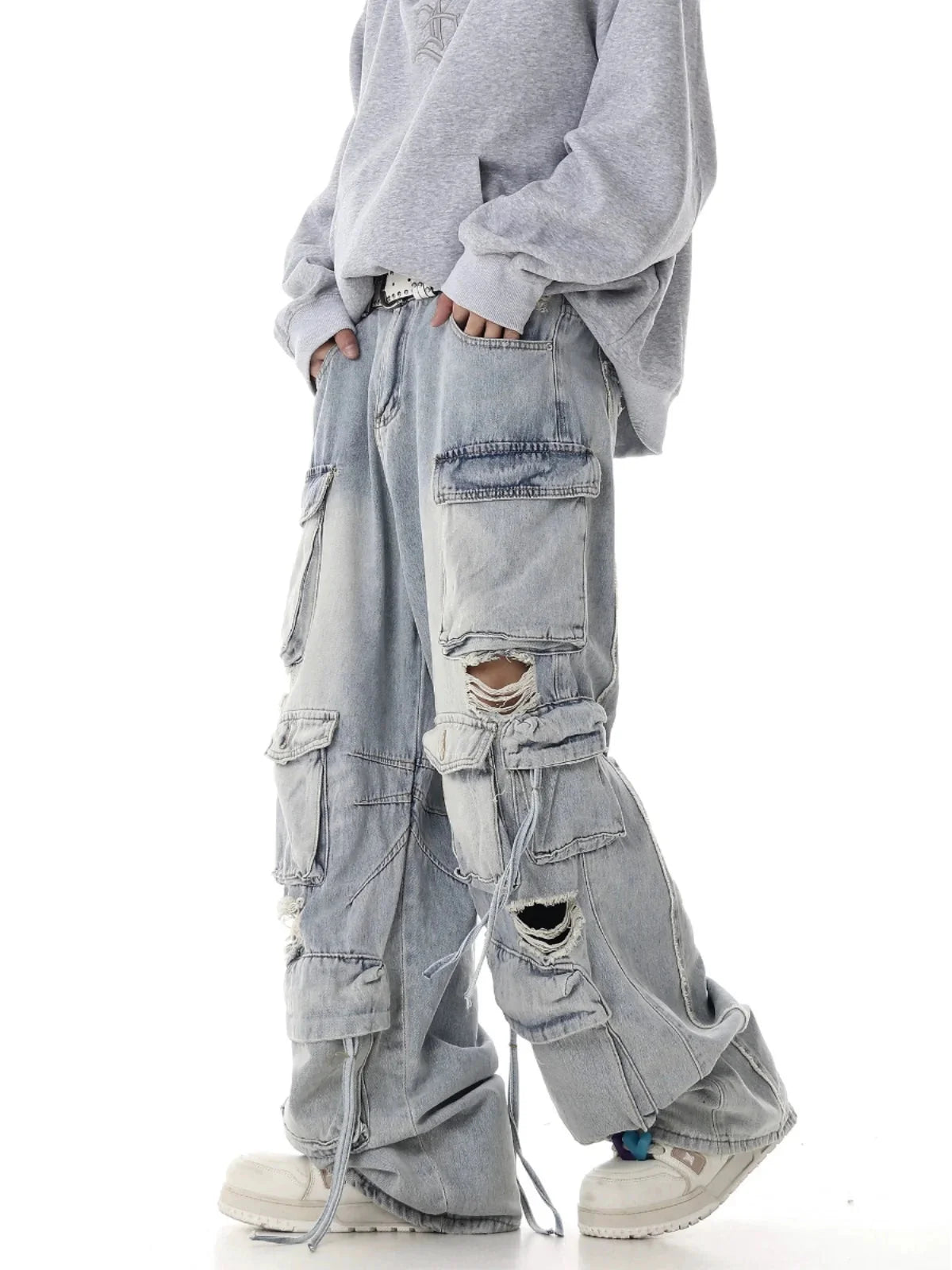 Ultimate Destroyed Baggy Cargo Jeans Newgew