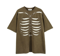 VANCARHELL Skeleton Ribcage T-Shirt Newgew