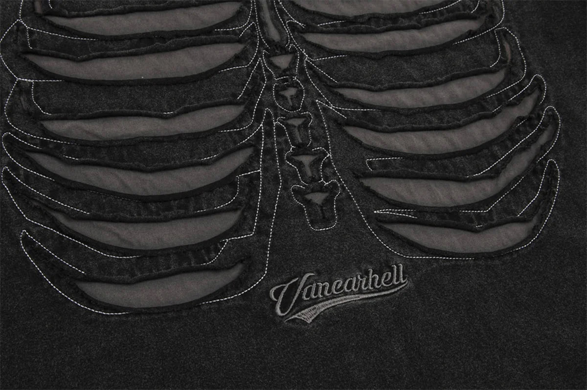 VANCARHELL Skeleton Ribcage T-Shirt Newgew