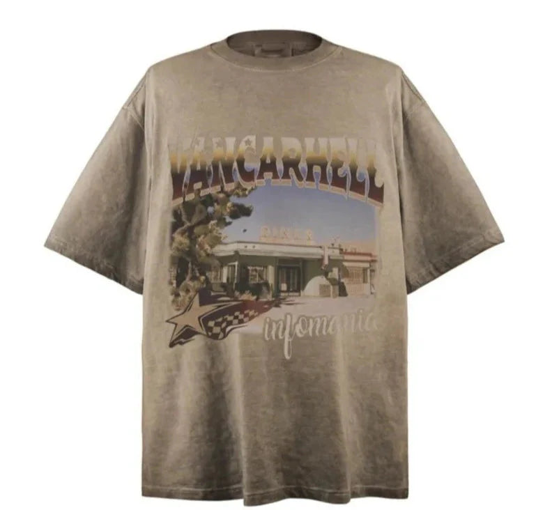 VANCARHELL Vintage Graphic T-Shirt Newgew