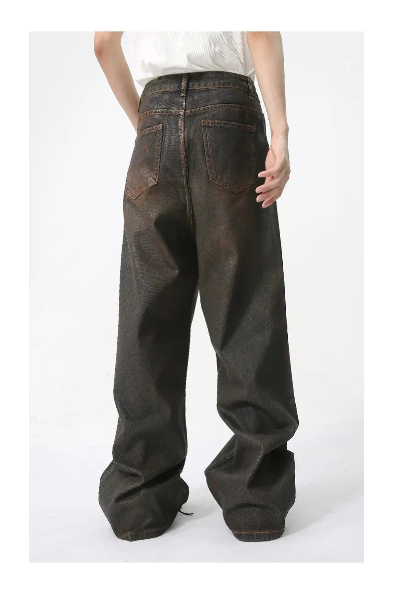 Vintage Coated Baggy Jeans Newgew