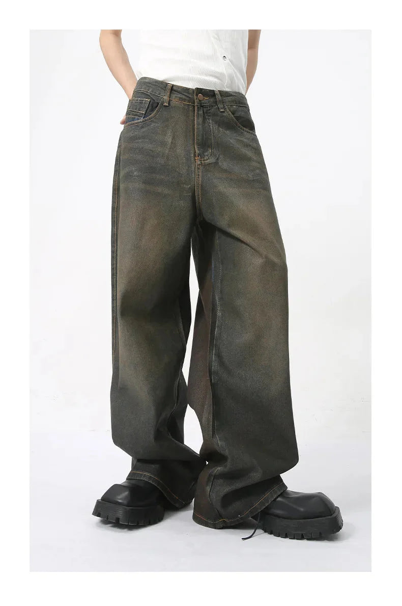 Vintage Coated Baggy Jeans Newgew