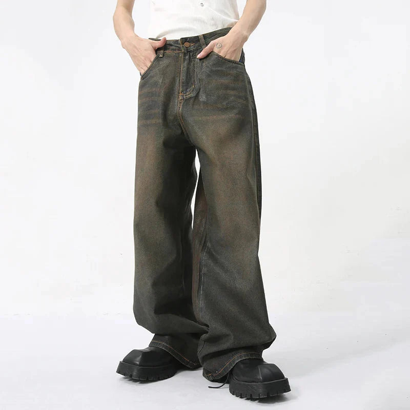 Vintage Coated Baggy Jeans Newgew