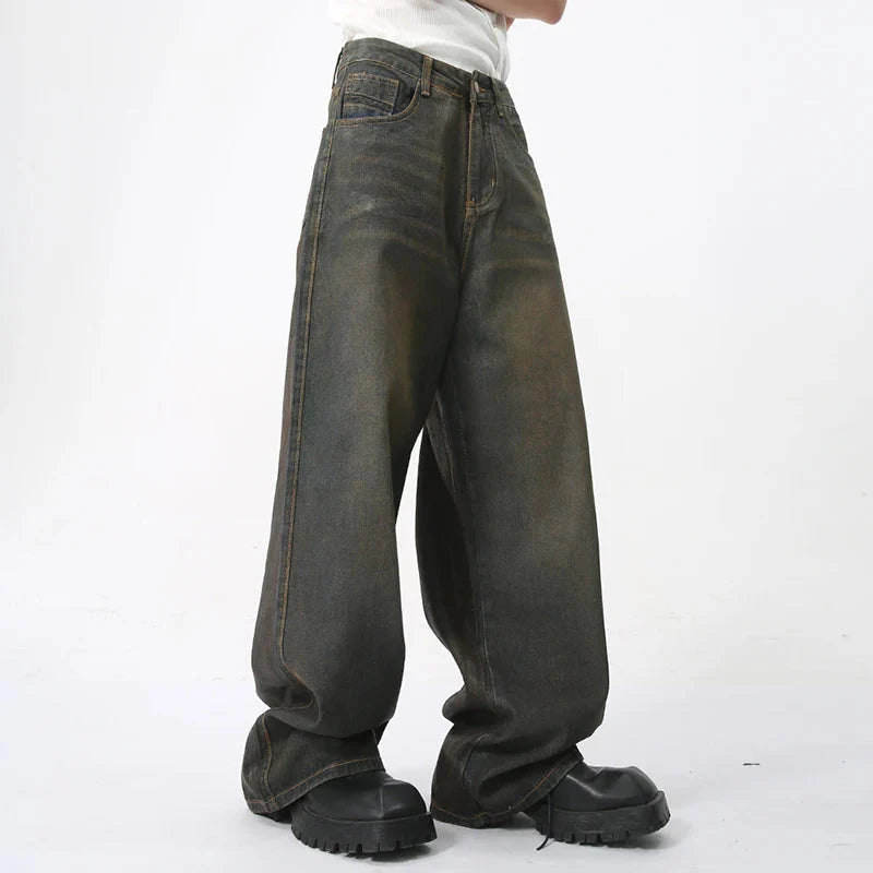 Vintage Coated Baggy Jeans Newgew