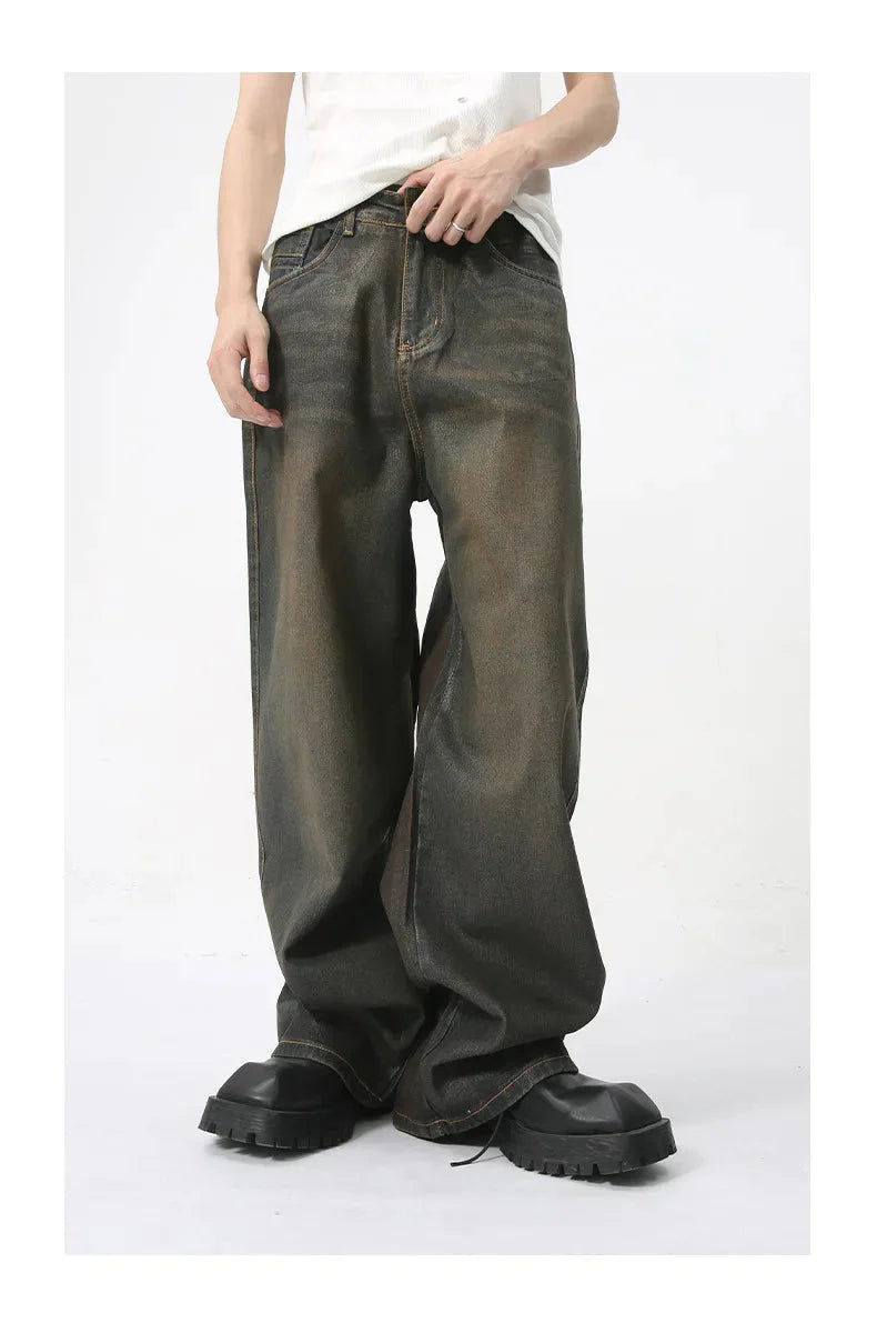 Vintage Coated Baggy Jeans Newgew