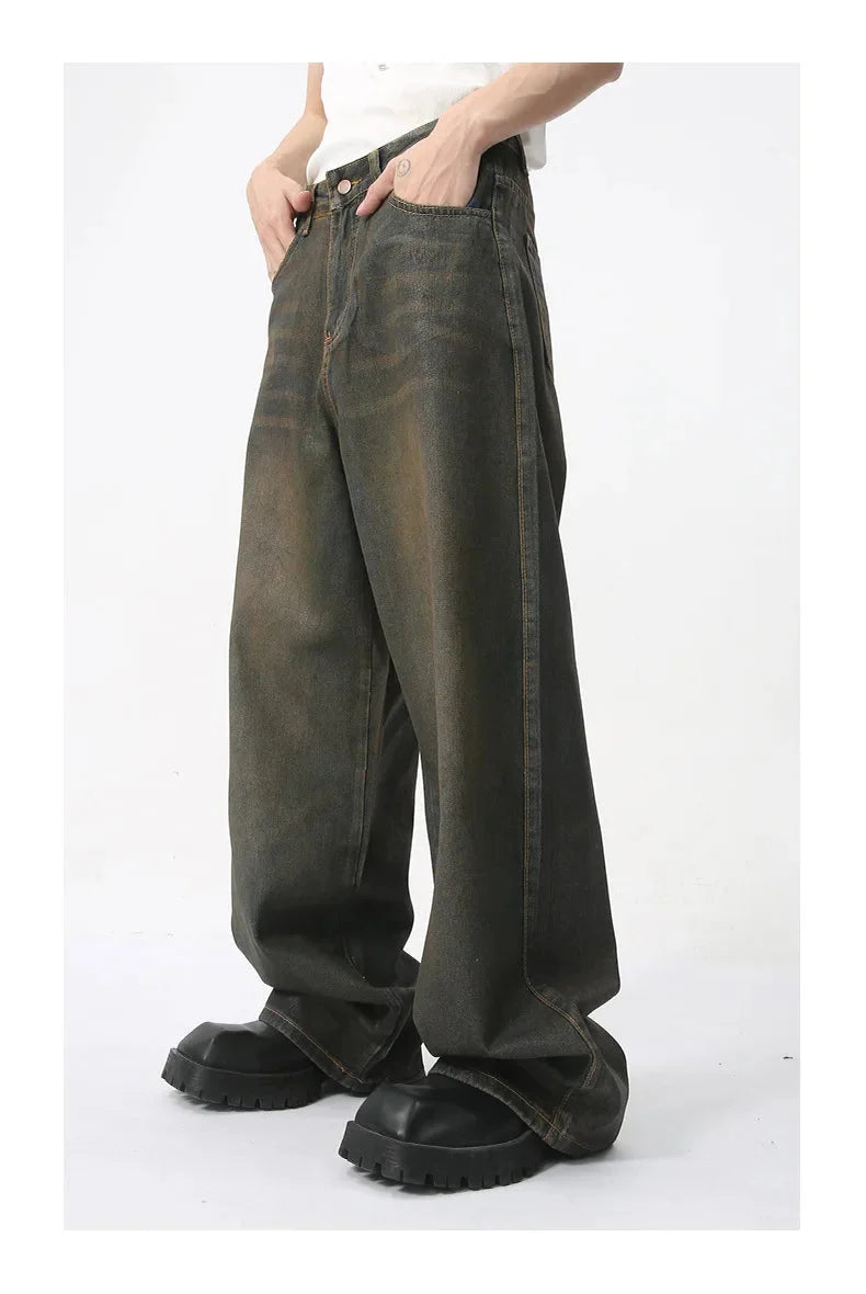 Vintage Coated Baggy Jeans Newgew