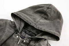 Vintage Look Garment Dyed Hooded Jacket Newgew