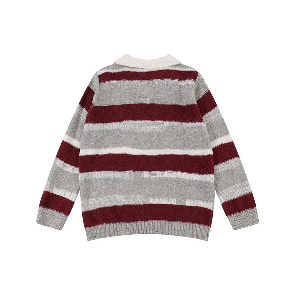 Vintage Striped Rugby Sweater Newgew