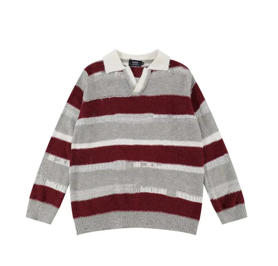 Vintage Striped Rugby Sweater Newgew