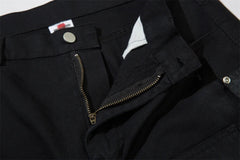 Washed Black Wide Leg Cargo Pants Newgew