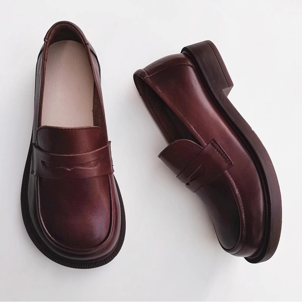 Wide Fit Slip-On Soft Leather Loafers Newgew Shoes