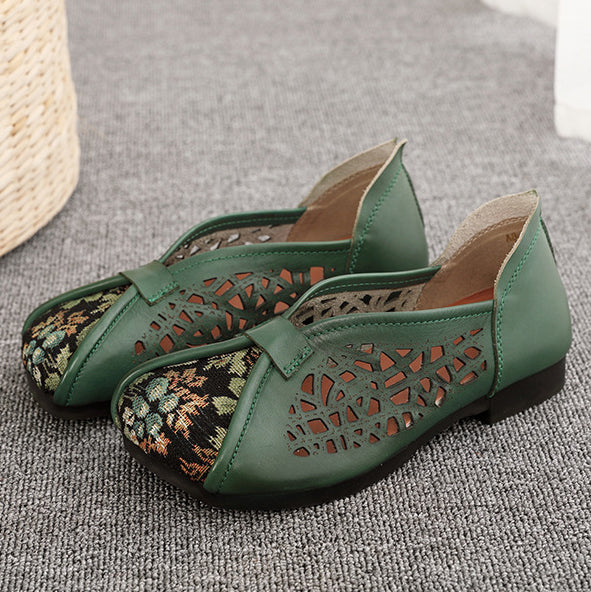 Women Ethnic Style Breathable Paneled Single Shoes Newgew Shoes