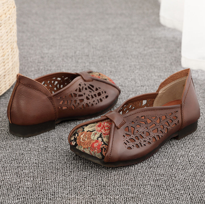 Women Ethnic Style Breathable Paneled Single Shoes Newgew Shoes