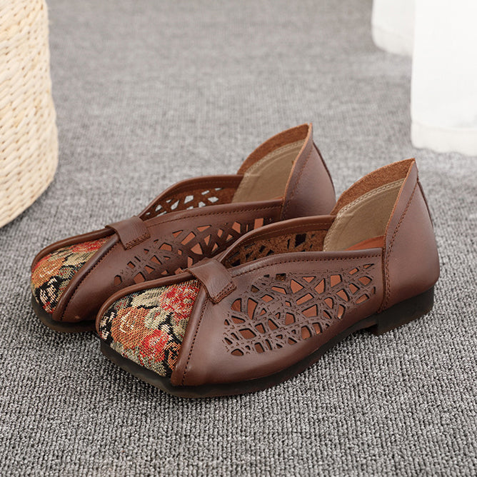 Women Ethnic Style Breathable Paneled Single Shoes Newgew Shoes