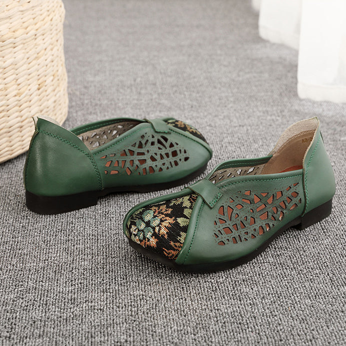 Women Ethnic Style Breathable Paneled Single Shoes Newgew Shoes