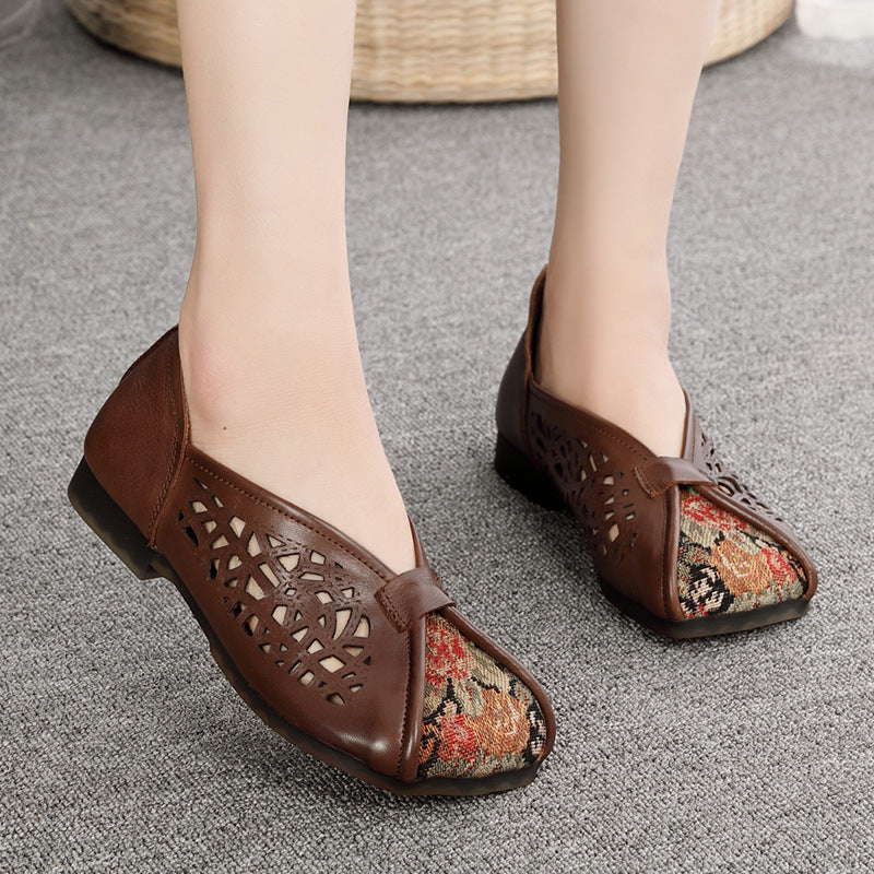 Women Ethnic Style Breathable Paneled Single Shoes Newgew Shoes