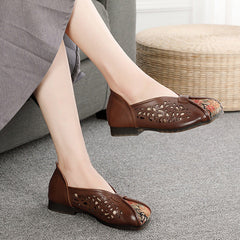 Women Ethnic Style Breathable Paneled Single Shoes Newgew Shoes