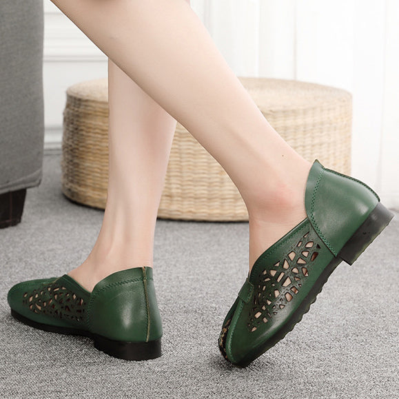 Women Ethnic Style Breathable Paneled Single Shoes Newgew Shoes