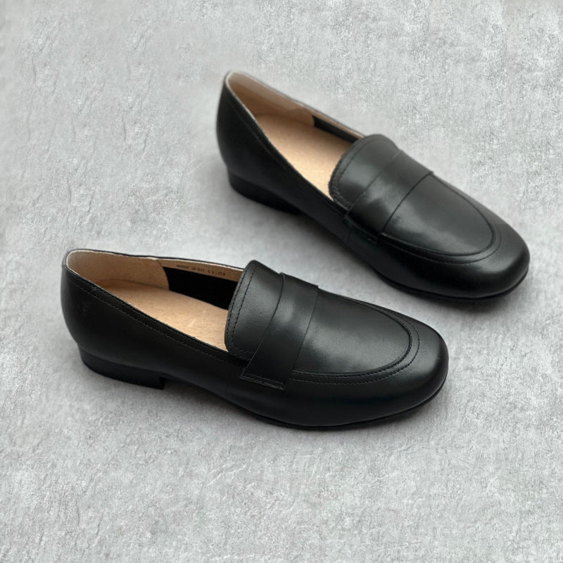 Women Genuine Casual Flat Loafers Newgew Shoes