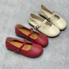 Women Handmade Versatile Soft Leather Flats Newgew Shoes