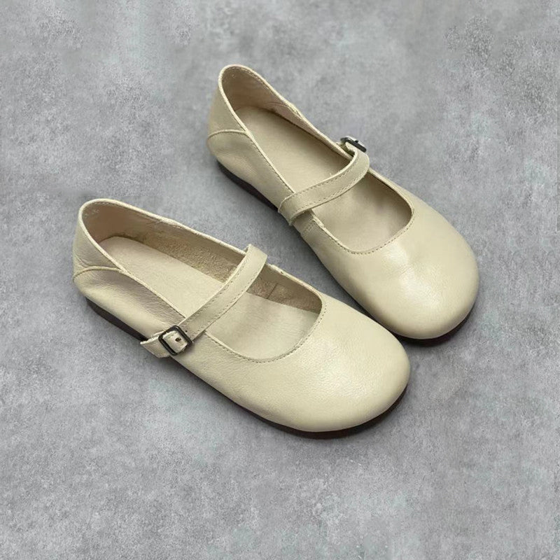 Women Handmade Versatile Soft Leather Flats Newgew Shoes