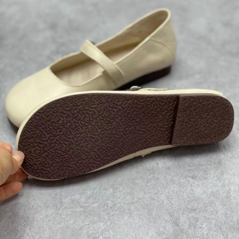 Women Handmade Versatile Soft Leather Flats Newgew Shoes