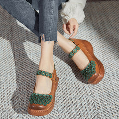 Women Platform Fashion Casual Cross Strap Wedge Sandals Newgew Shoes