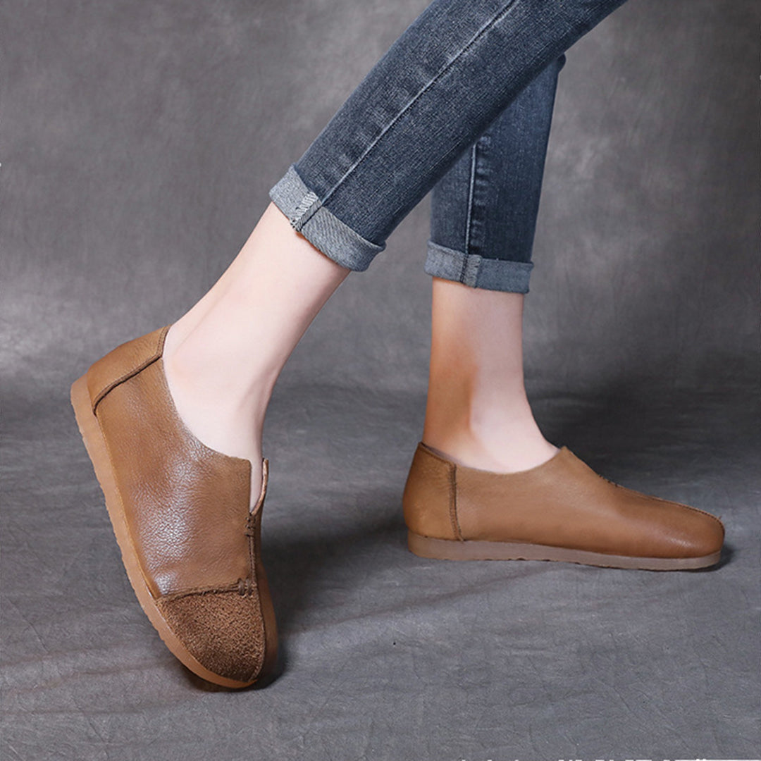 Women Spliced Slit Flat Casual Shoes Newgew Shoes