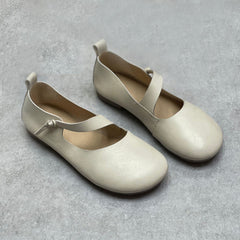 Women Super Soft Leather Flat Shoes With Knot Accents Newgew Shoes