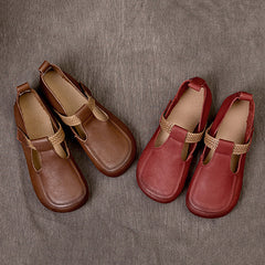 Woven Strap Women Velcro Flat Shoes Newgew Shoes