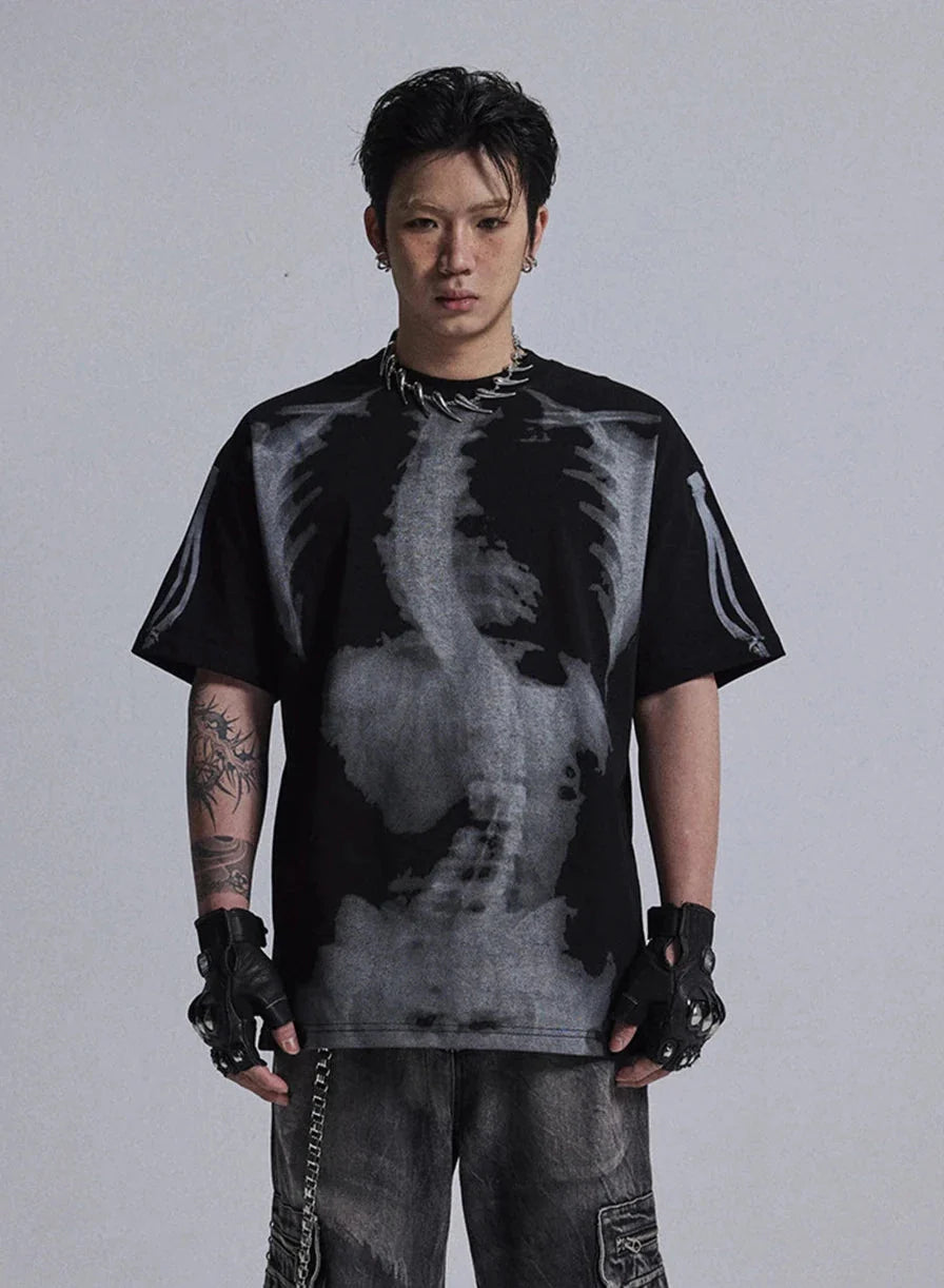 'X-Ray' Graphic Print T-Shirt Newgew