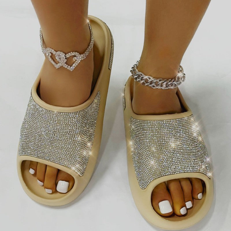 Casual Rhinestone Round Shoes NewGew