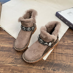 Women Casual Fashion Furred Flat Snow Boots Newgew Shoes