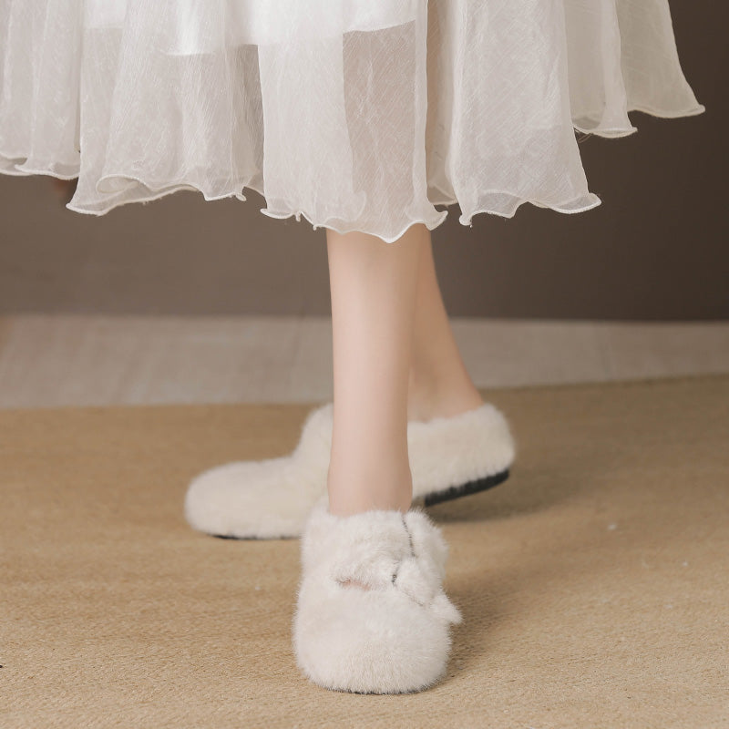 Women Minimalist Soft Winter Fur Slippers Newgew Shoes