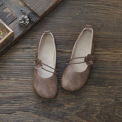 Women Retro Soft Handmade Casual Flats Newgew Shoes