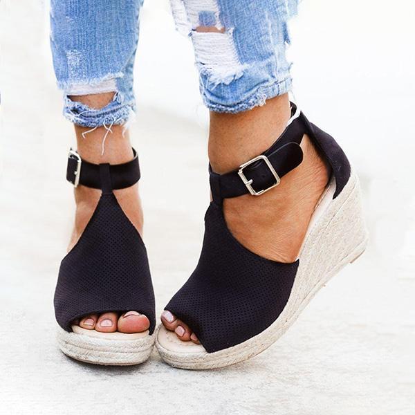 Women Summer Fish Mouth Wedge Sandals NewGew