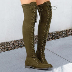 Round Toe Strap Fashion Leather Boots NewGew