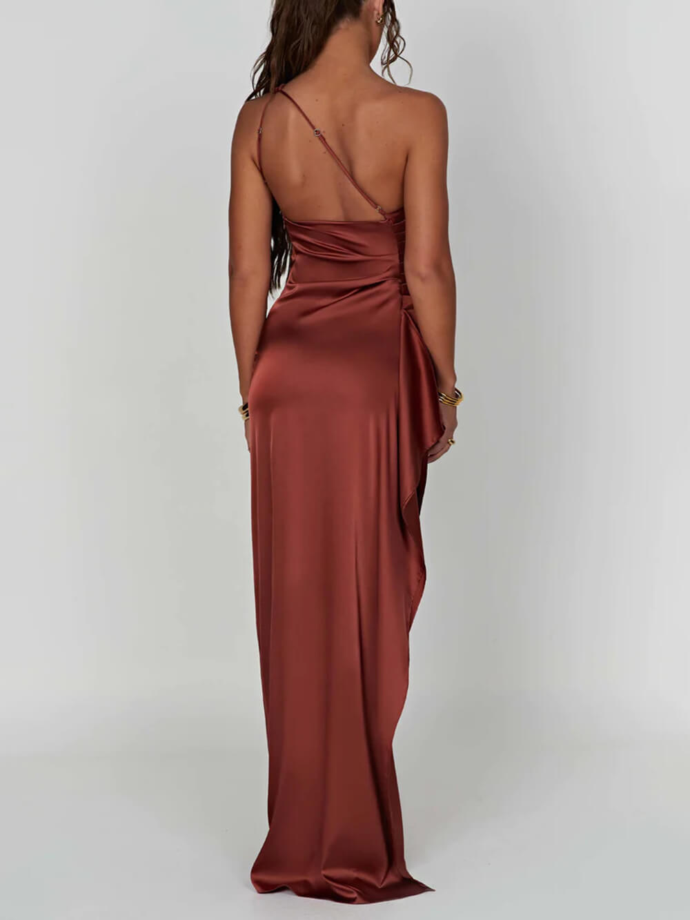 Satin Slit Maxi Dress Newgew Dresses