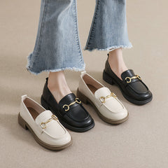 Women Retro Casual Lug Sole Loafers Newgew Shoes