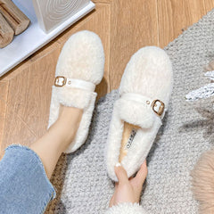 Women Minimalist Flat Soft Furred Casual Shoes Newgew Shoes